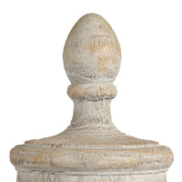 22 Inch Classical Accent Decor Statuette, Turned Finial Design, Off White - BM285582