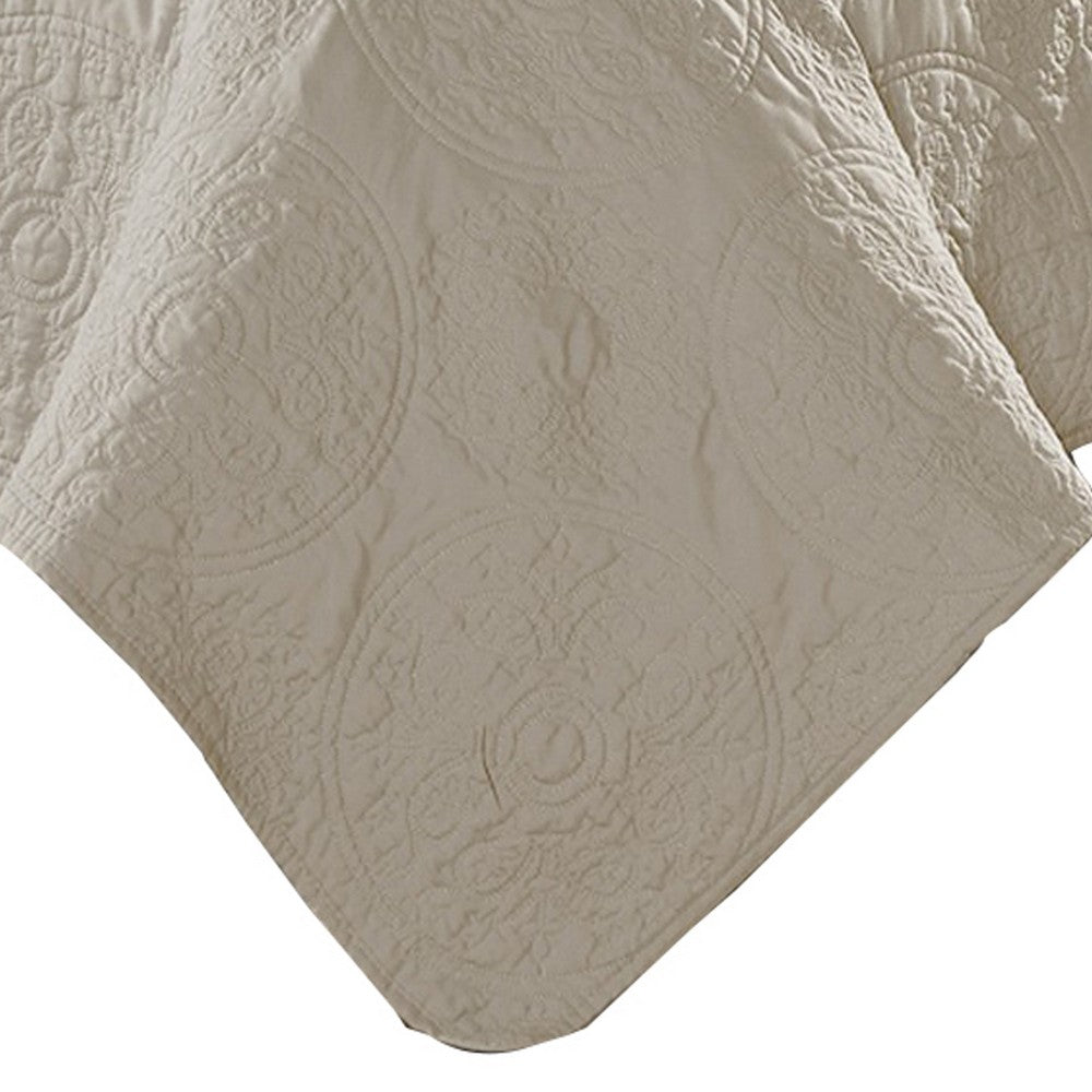 18 Inch Decorative Throw Pillow Cover, Textured, Pom Pom Edges,  Cream-Benzara