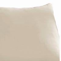 Ivy 4 Piece Queen Size Cotton Ultra Soft Bed Sheet Set, Prewashed, Cream - BM285637