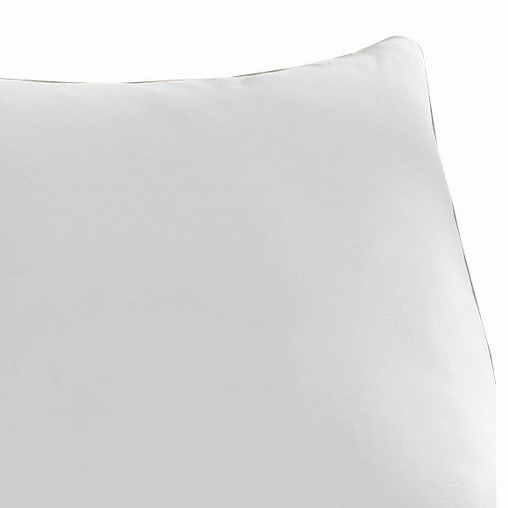 Ivy 4 Piece Queen Size Cotton Ultra Soft Bed Sheet Set, Prewashed, White - BM285638