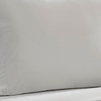 Ivy 4 Piece California King Size Cotton Sheet Set, Prewashed, Light Gray - BM285651