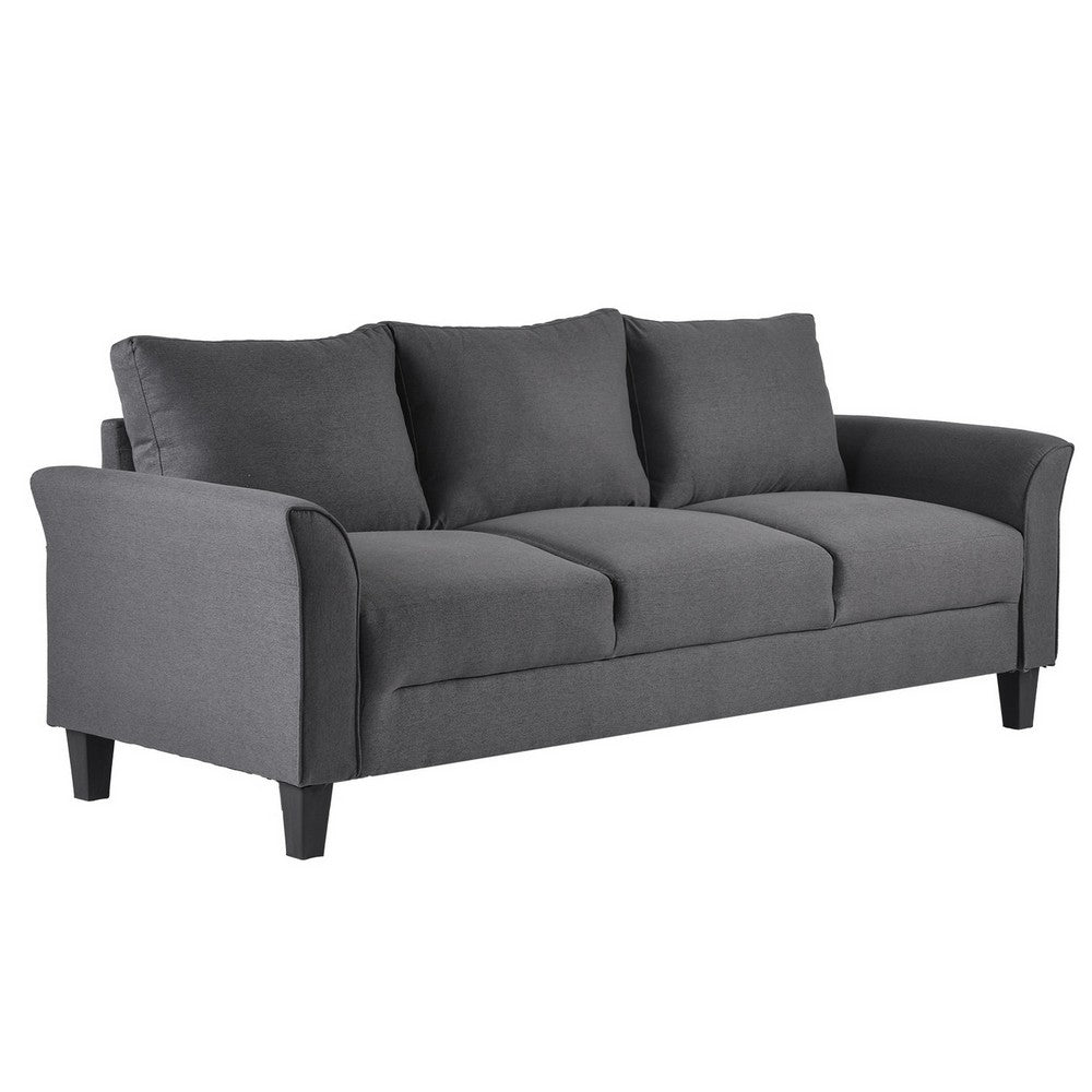 3 Piece Set Modern Sofa Conversation Set with Loveseat and Armchair, Gray - BM285795