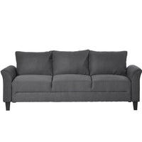 3 Piece Set Modern Sofa Conversation Set with Loveseat and Armchair, Gray - BM285795