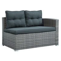4 Piece Outdoor Sectional Sofa Set, Storage, All Weather Rattan, Gray - BM285797