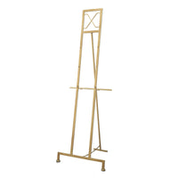 57 Inch Easel Stand, Gold Iron Frame, Free Standing for an Artists Touch - BM285911