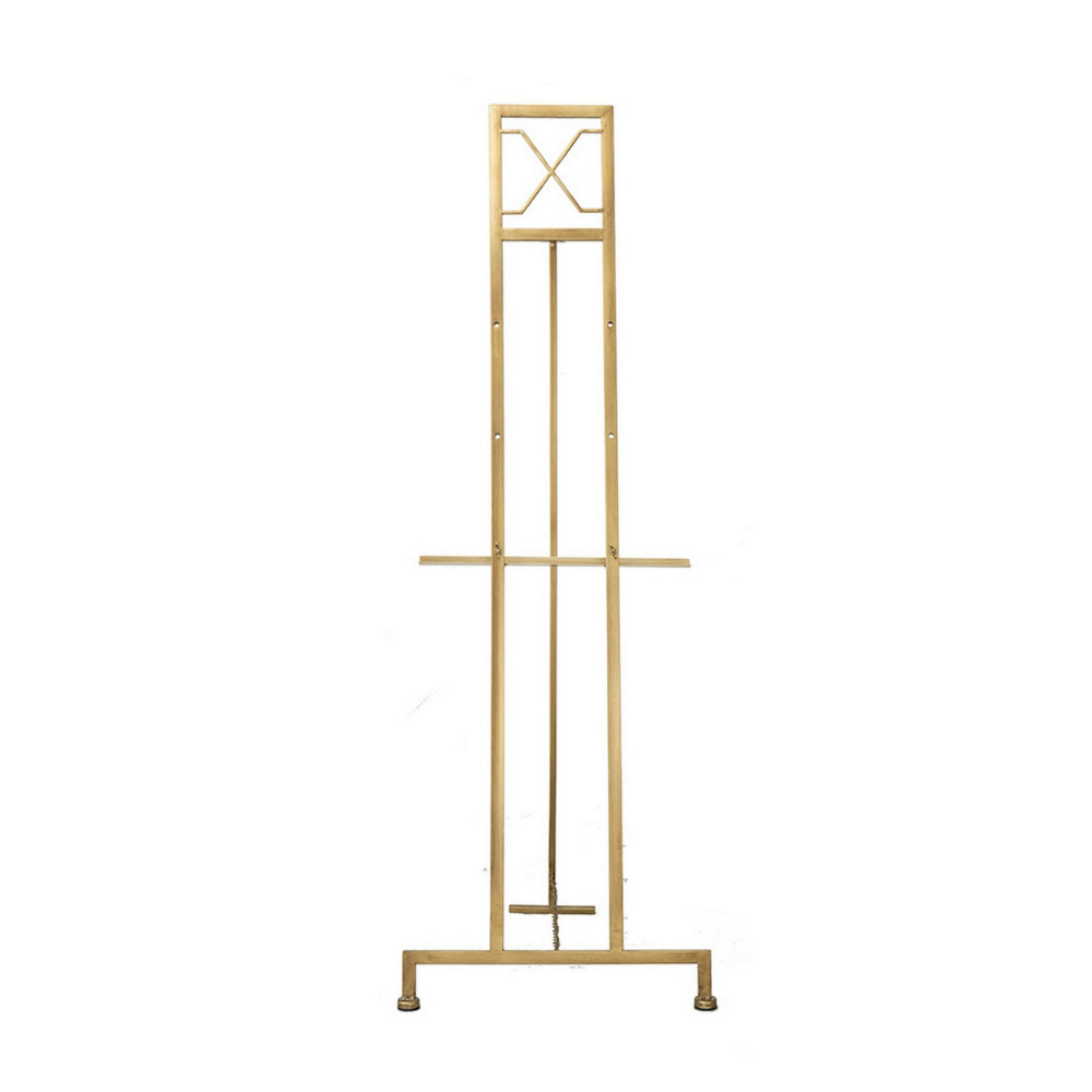 70 Inch Easel Stand, Gold Iron Frame, Free Standing, Large - BM285934