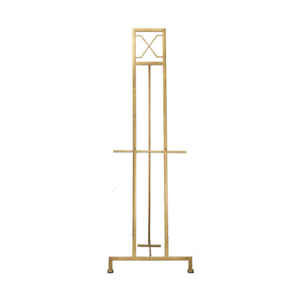 70 Inch Easel Stand, Gold Iron Frame, Free Standing, Large - BM285934
