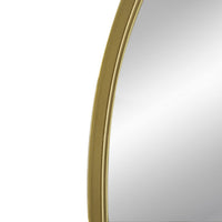 Cod 36 Inch Wall Mounted Mirror, Wide Arched Design Gold Metal Frame - BM285939