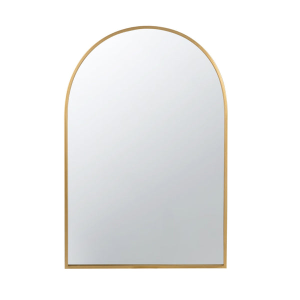 Cod 36 Inch Wall Mounted Mirror, Wide Arched Design Gold Metal Frame - BM285939