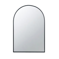 Cod 36 Inch Wall Mounted Mirror, Wide Arched Design Black Metal Frame - BM285949