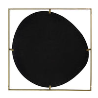 Ani 32 Inch Mirror, Artistic Oval Cut Out Design, Gold Finish Metal Frame - BM285959