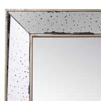 Filo 18 Inch Square Wall Accent Mirror, Raised Tray Edges, Mirrored Frame - BM286131
