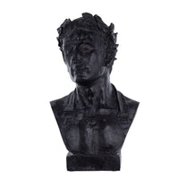 11 Inch Resin Atticus Bust Statue in Hand Painted Modern Matte Black FInish - BM286135