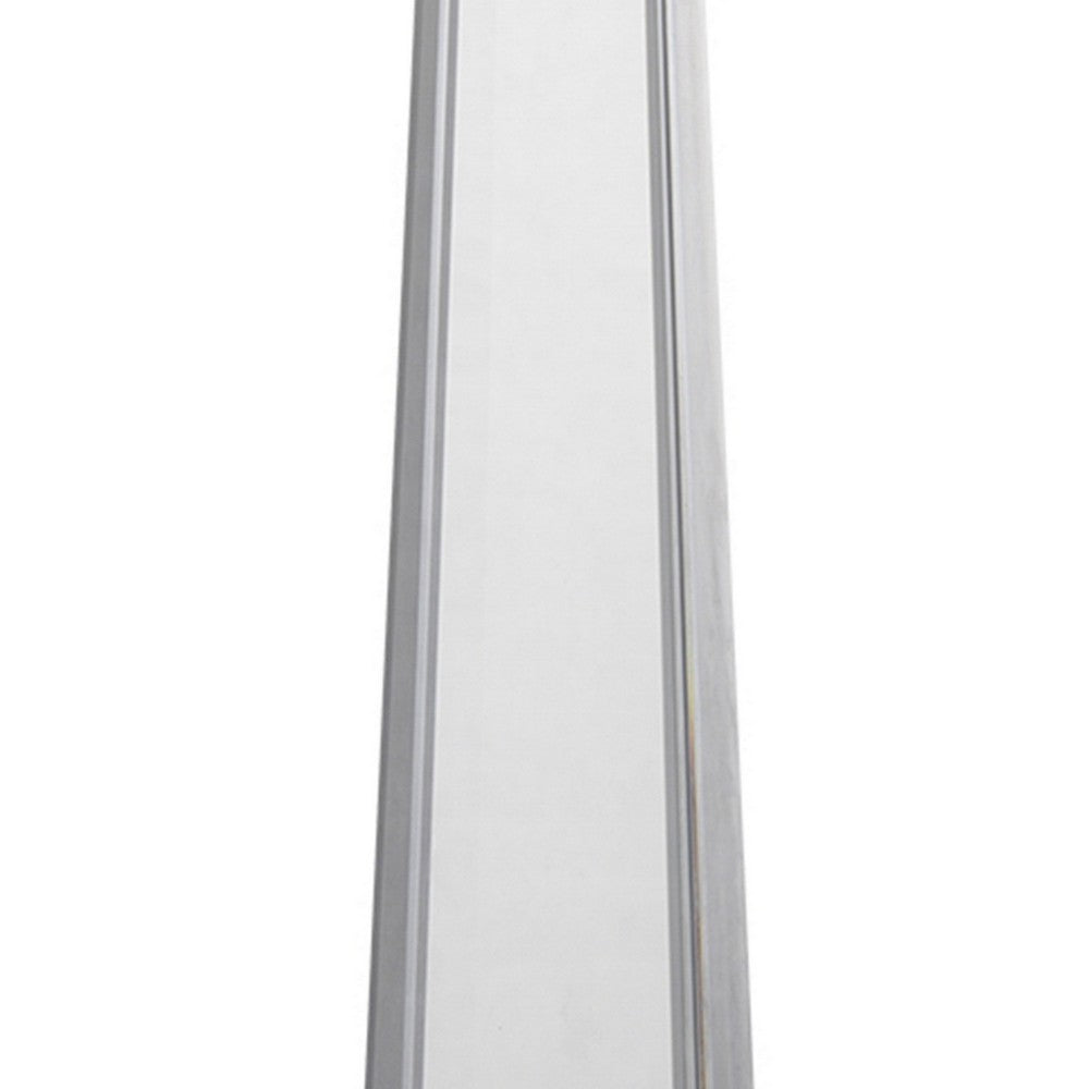 20 Inch Glass Obelisk Accent Decoration, Monument Design, Square Base - BM286150