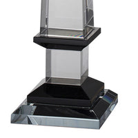 20 Inch Glass Obelisk Accent Decoration, Monument Design, Square Base - BM286150