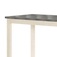 Joss 60 Inch Cottage Counter Height Table, 2 Tone Wood, Gray Top Cream Base - BM286286