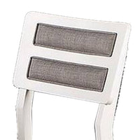 Kya 21 Inch 2 Tone Dining Chair, Ladder Back, Gray Seat, Set of 2, White - BM286290