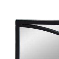 32 Inch 3 Piece Wall Mirror, Concentric Circles, Stylish Black Metal Frame - BM286307