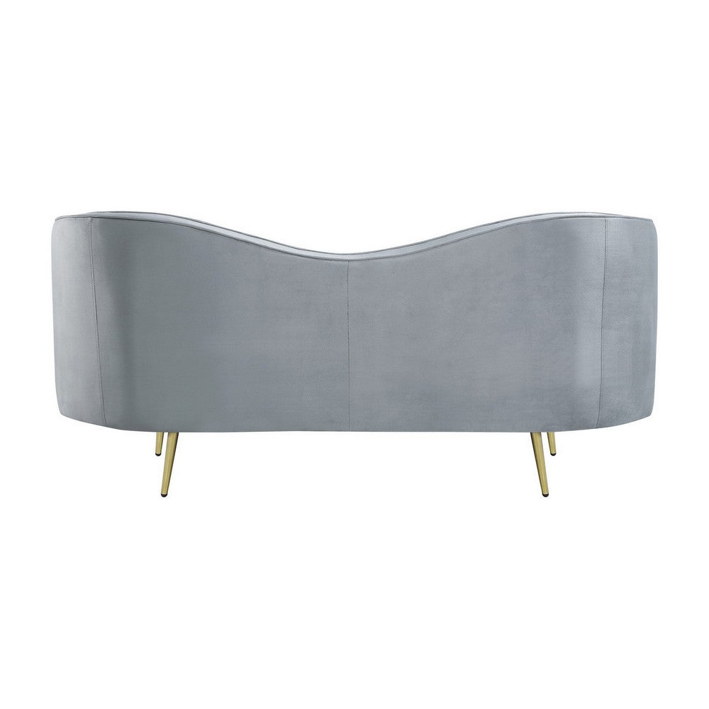 Benjara Enzo 74 Inch Modern Loveseat, Channel Tufted Kidney