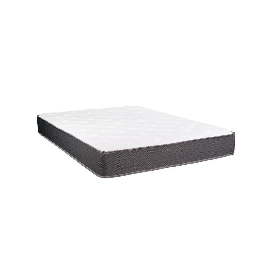 benzara Cari 8 Inch Hybrid Twin Size Mattress Cool Gel Memory Foam Pocket Coil - BM286354