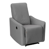 35 Inch Modern Power Recliner Chair, Touch Control Button, Gray Fabric - BM286360