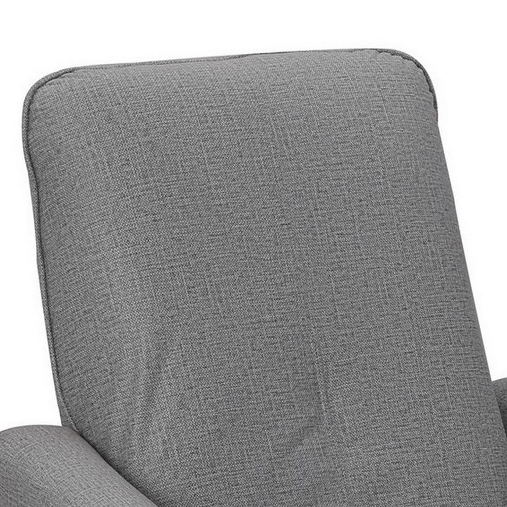 35 Inch Modern Power Recliner Chair, Touch Control Button, Gray Fabric - BM286360