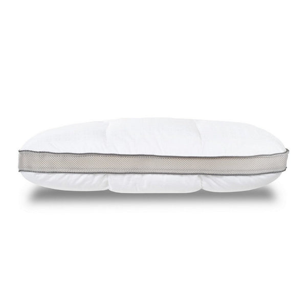 17 x 25 Ultra Soft Memory Foam Pillow with 3D Spacer Outline, White, Gray - BM286387