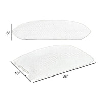 26 Inch Pillow, Shredded Memory Foam, Soft Bamboo and Polyester Covering - BM286460