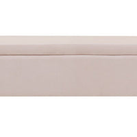 Cesar 55 Inch Ottoman Bench with Storage, Padded, Curved Arms, Pink Velvet - BM286563