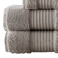 Gem 6 Piece Towel Set, Soft Turkish Cotton, Absorbent Texture, Dark Gray - BM287466