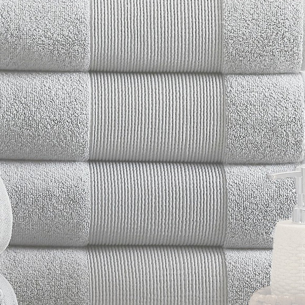 Lyra 18 Piece Ultra Soft Towel Set, Absorbent Textured Cotton Yarn, Gray - BM287498