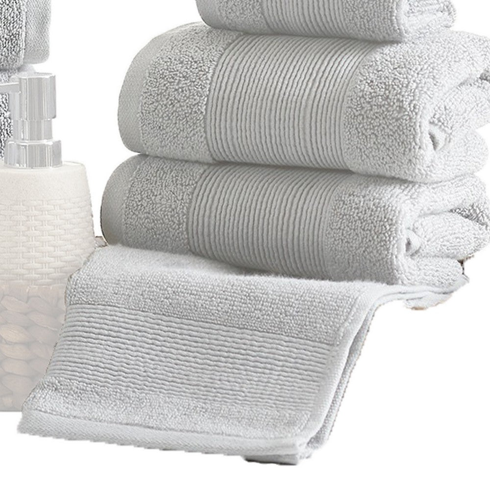 Lyra 18 Piece Ultra Soft Towel Set, Absorbent Textured Cotton Yarn, Gray - BM287498