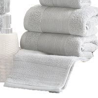 Lyra 18 Piece Ultra Soft Towel Set, Absorbent Textured Cotton Yarn, Gray - BM287498