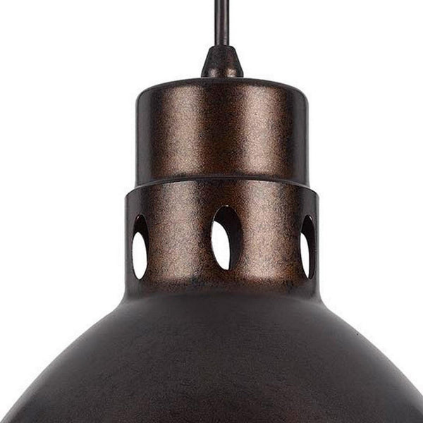 Nico 10 Inch Modern Pendent Light, Rust Brown Metal Shade, Clean SIlhouette - BM287705