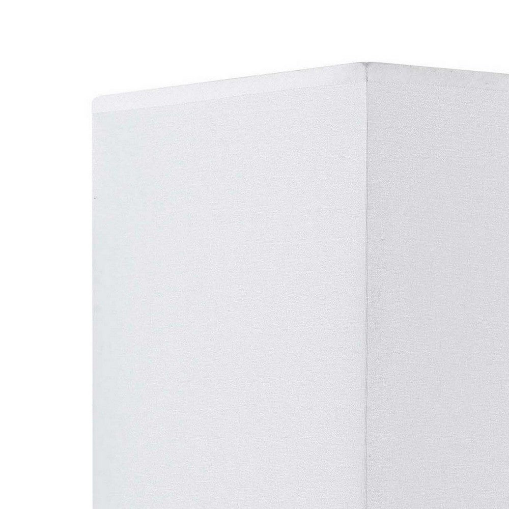 12 Inch Modern Wall Lamp with Fabric Shade, On Off Rocker Switch, White - BM287709