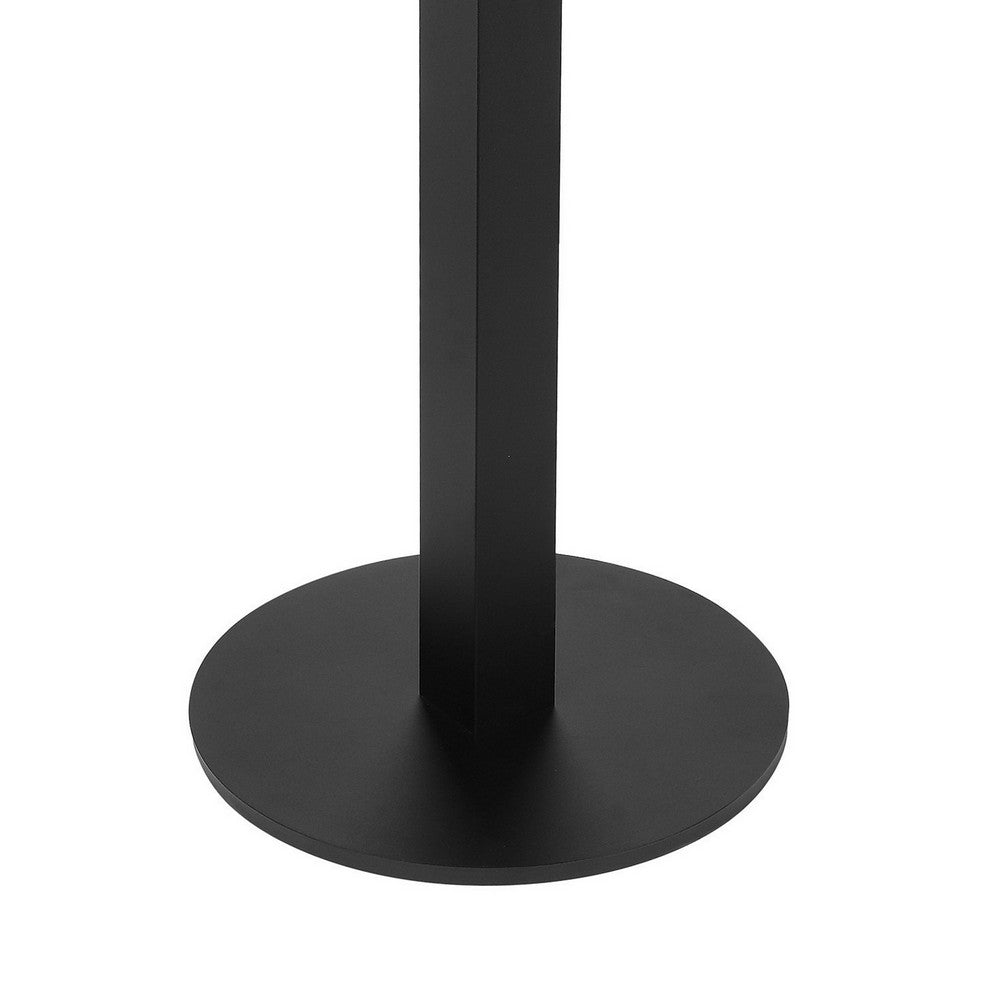Keli 43 Inch Outdoor Bar Table, Black Aluminum Frame, Foldable Design - BM287740