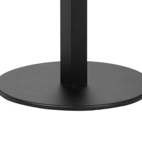 Keli 35 Inch Round Dining Table, Black Aluminum Frame, Foldable Design - BM287780