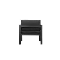 Kili 29 Inch Armchair, Jet Black Aluminum Frame, Water Resistant Fabric - BM287852