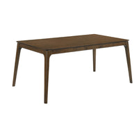 Nick 66 Inch Modern Dining Table, Rubberwood, Angled Legs, Walnut Brown - BM288004