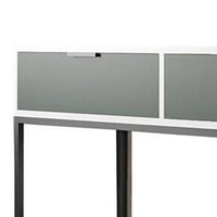 39 Inch Console Sideboard Table with Shelves and Drawer, White, Green - BM293173