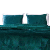 Ahab 36 x 20 King Pillow Sham, Polyester Filling, Motif, Teal Dutch Velvet - BM293459