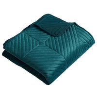 Ahab 60 x 50 Quilted Throw Blanket, Polyester Filling, Teal Dutch Velvet - BM293464