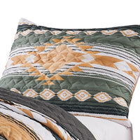 Jashua 20 x 36 King Size Pillow Sham, Southwest Yellow Stripes, Zipper - BM293496