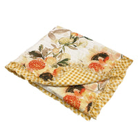 Kelsa 50 x 60 Channel Quilted Throw Blanket, Cotton Fill, Gold Sunflowers - BM293499