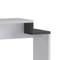 36 Inch Modern Console Table, Multilevel Wood Shelves, Gray and White - BM293544