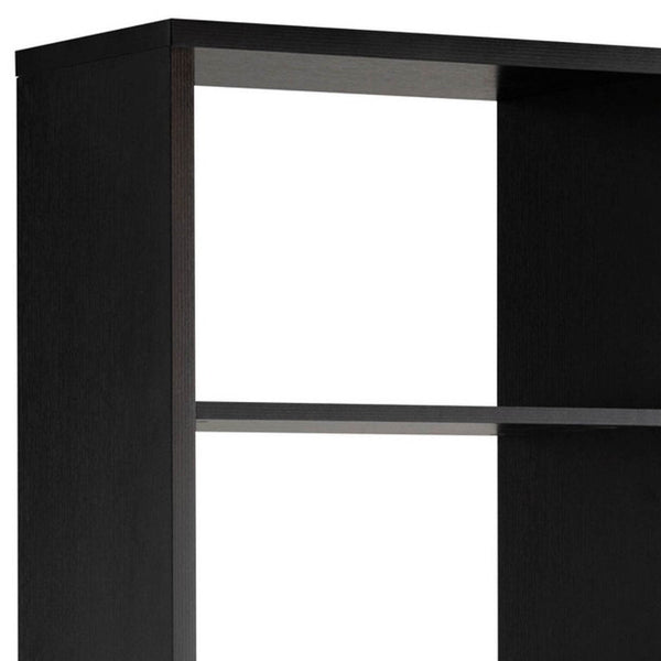 69 Inch Modern Display Cabinet with 7 Multilevel Shelves, 3 Doors, Black - BM293547