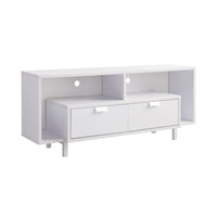 Jett 60 Inch TV Media Entertainment Console, 2 Drawers, 2 Shelves, White - BM293559