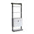 65 Inch Modern Display Cabinet, 4 Shelves, Drawer, Distressed Gray, White - BM293569