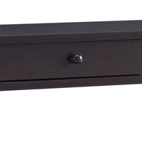 Dax 47 Inch Modern Console Table with Drawer and Mini Shelves, Wood, Brown - BM293576
