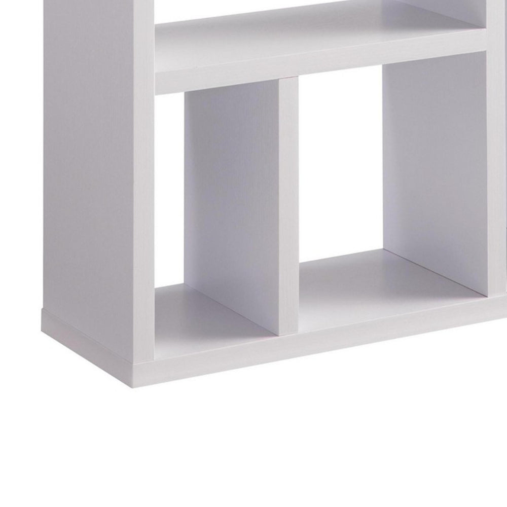 Asa 71 Inch Modern Display Bookshelf, 9 Multi Level Shelves, White Finish - BM293584